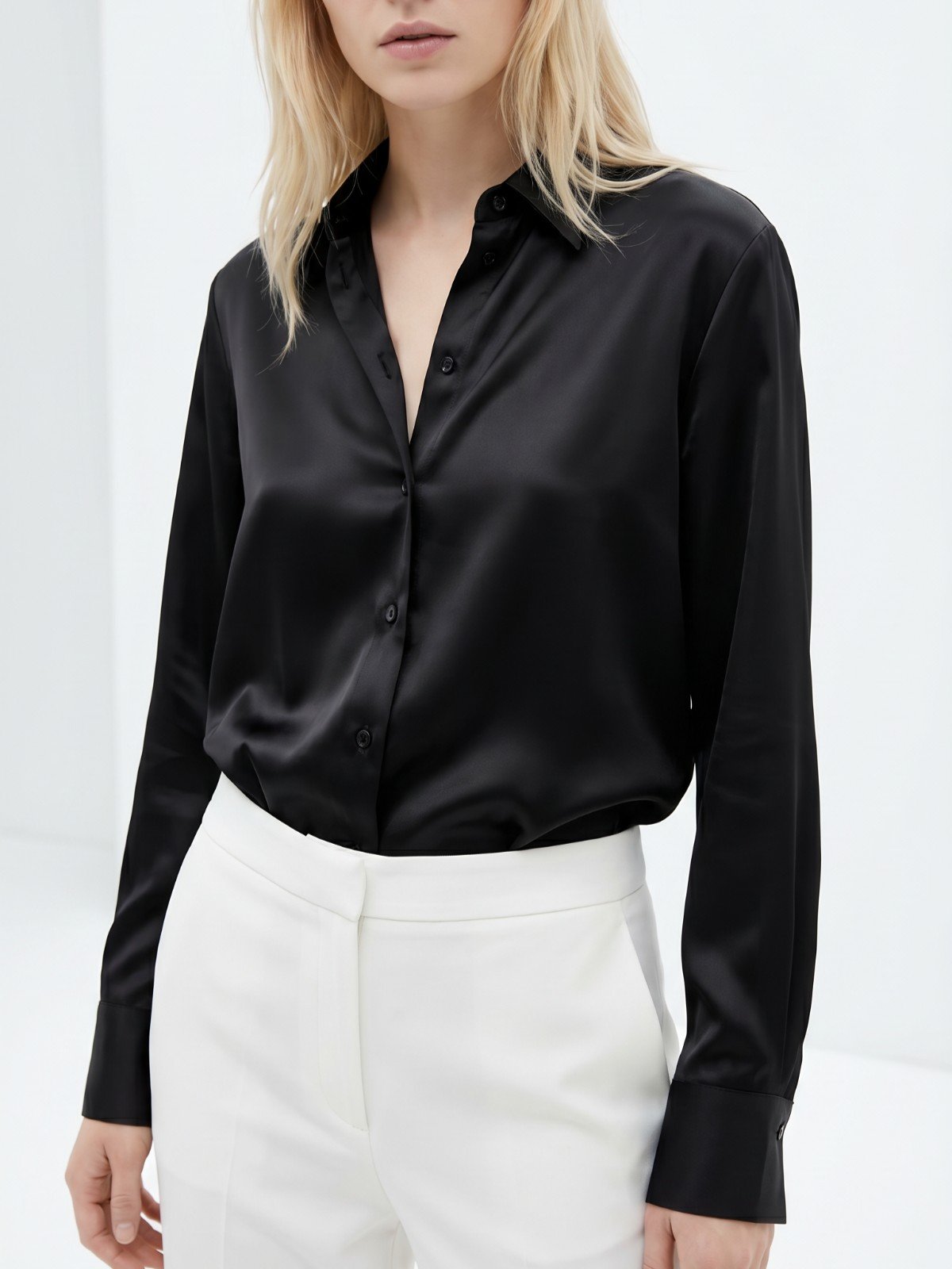 BLUSA CAMISA SATINADA