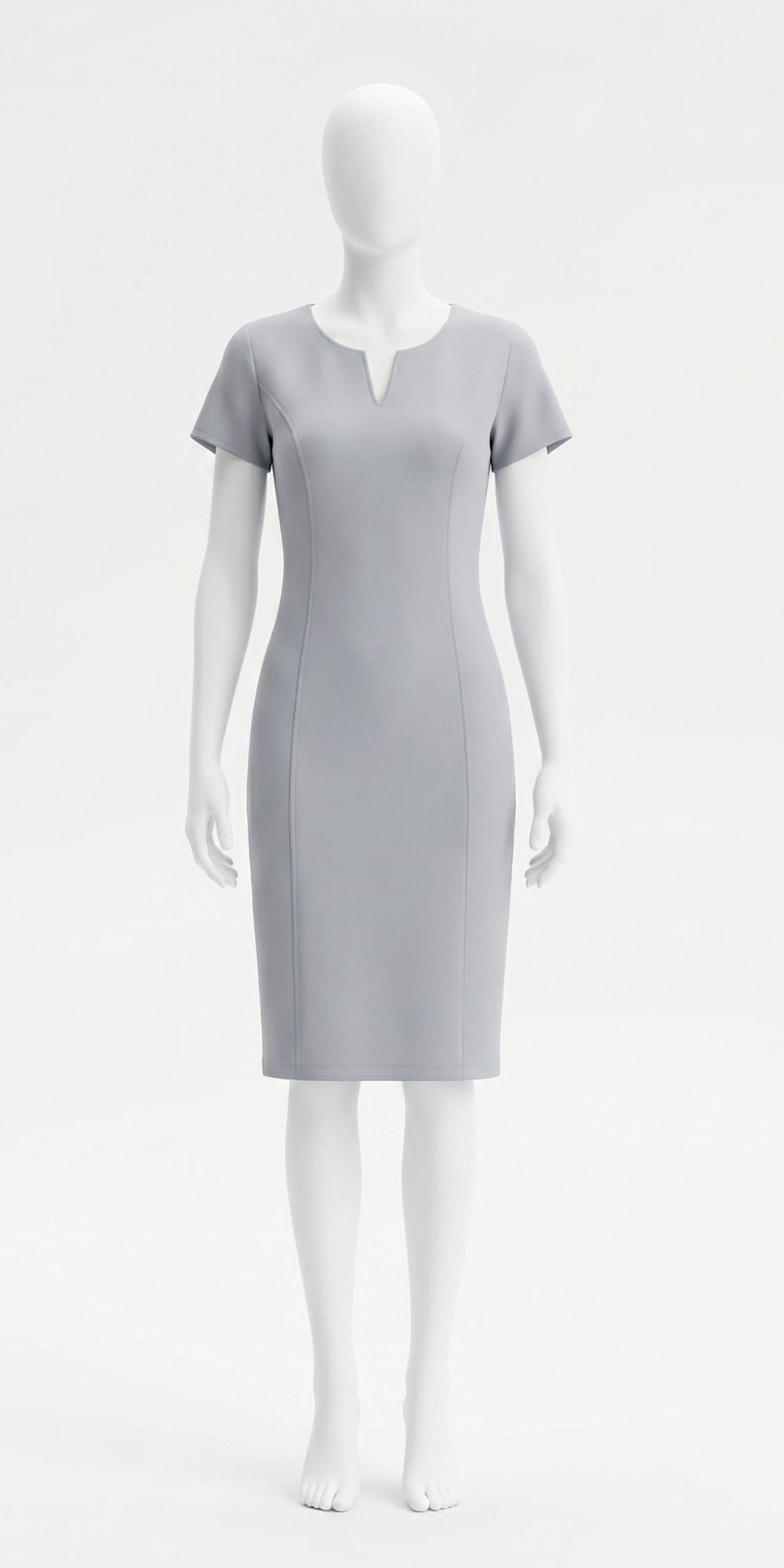 VESTIDO RECTO CUELLO EN V - Image 5