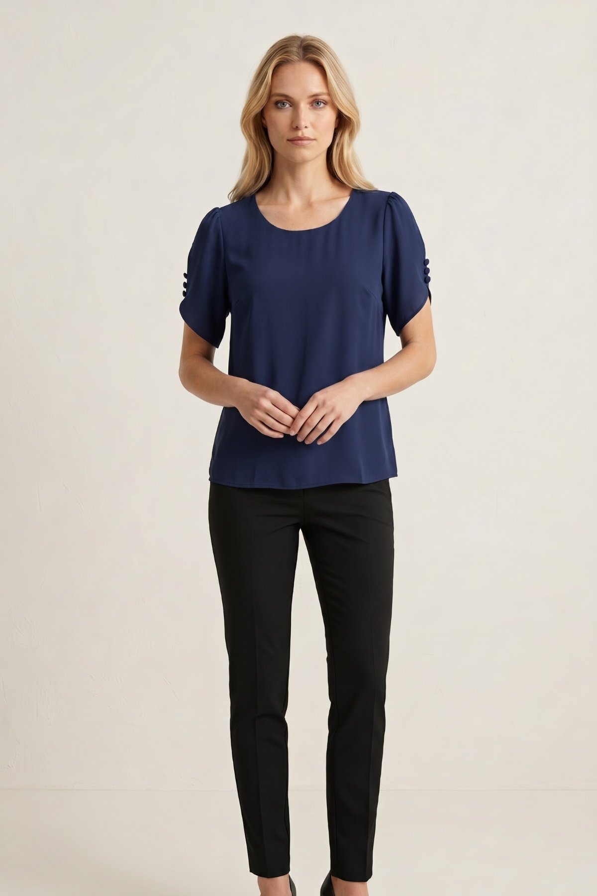 BLUSA MANGA CORTA CON BOTONES