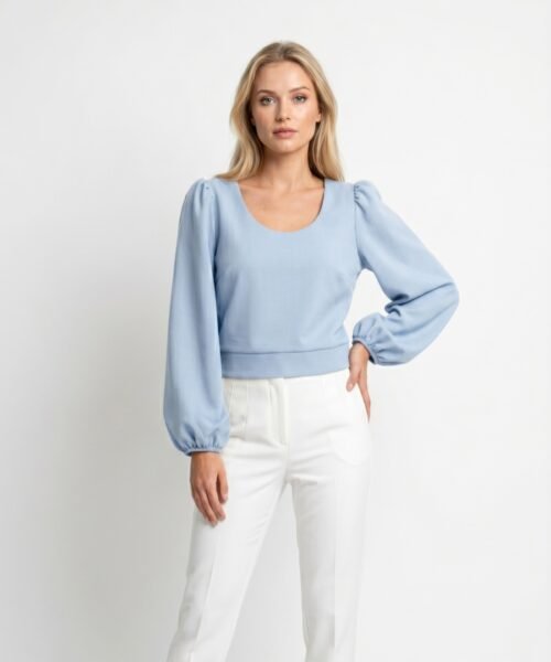 BLUSA CROP CIERRE AL COSTADO