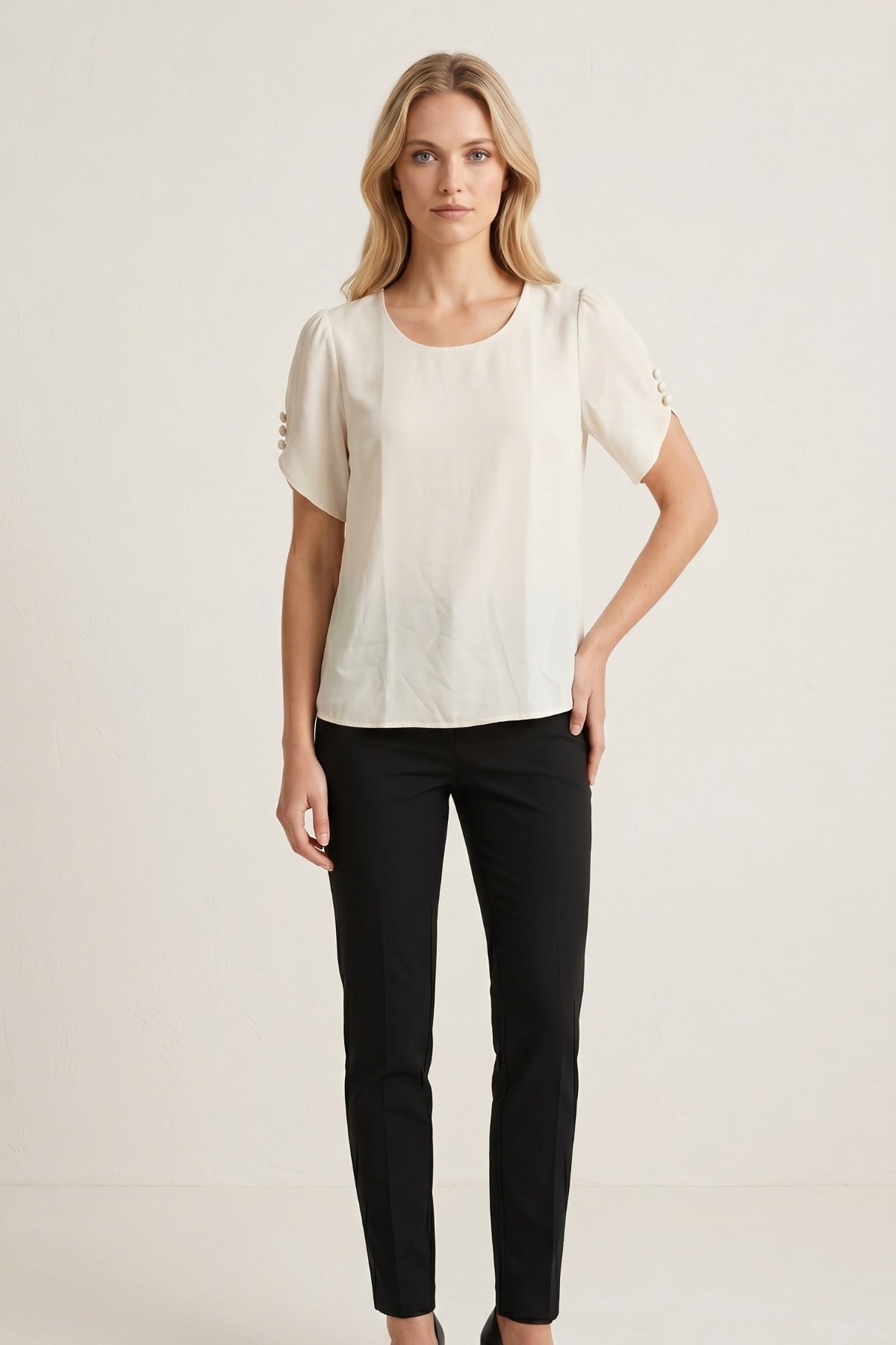 BLUSA MANGA CORTA CON BOTONES - Image 4