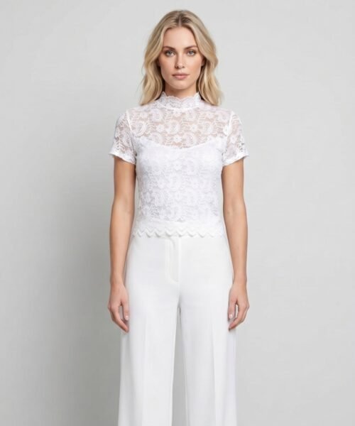 BLUSA CROP RANDA MANGA CORTA