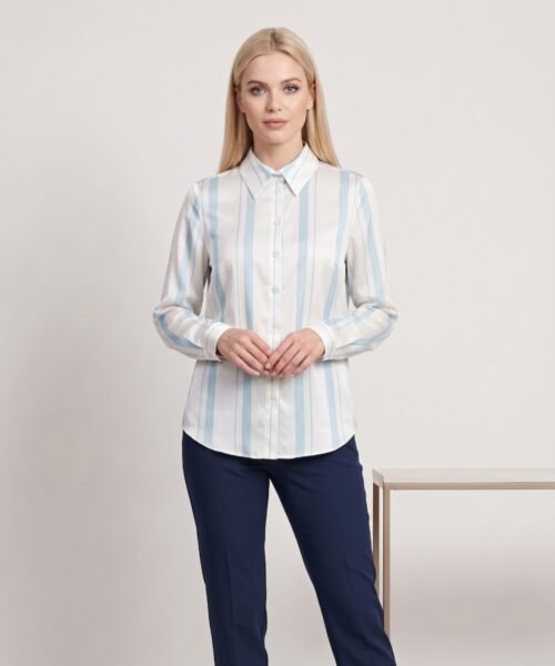 BLUSA SATINADA A RAYAS